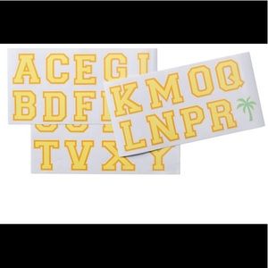 Stoney Clover Sticker Set Alphabet Yellow